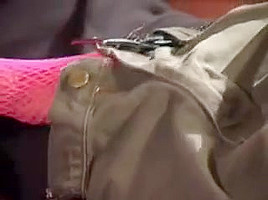 Wild Ebony Girl In Pink Fishnets Gets Banged By A Black Guy On The Bed