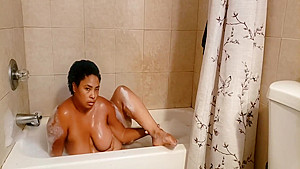 Yoga in a bubble bath