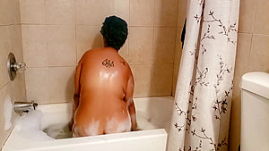 Yoga in a bubble bath