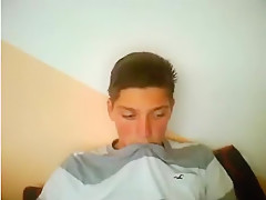 Young Cute And Shy Boy Masturbates With 2 Hands