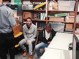 Young ebony thief gets barebacked while sucking dick