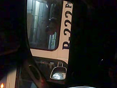 Young girl at a bus next to me