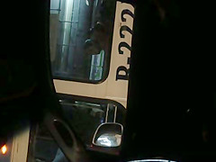 Young girl at a bus next to me