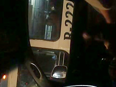 Young girl at a bus next to me