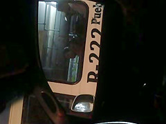 Young girl at a bus next to me