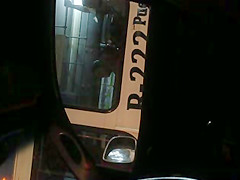 Young girl at a bus next to me
