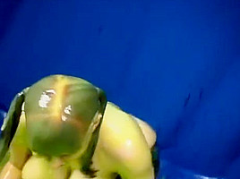 bbw Slut with big titties tied and slimed