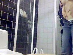 blonde MILF having shower