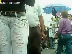 fluffy skirt reveals some meat