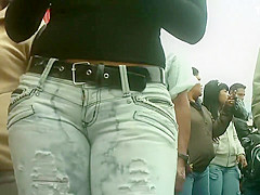 fluffy skirt reveals some meat