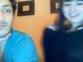 immature pair strips and plays on webcam