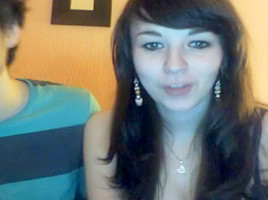 immature pair strips and plays on webcam