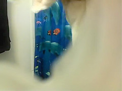 in bathroom catches chubby teee