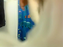 in bathroom catches chubby teee