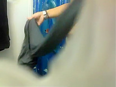 in bathroom catches chubby teee