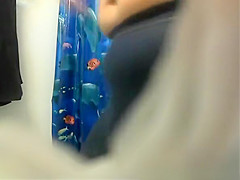 in bathroom catches chubby teee