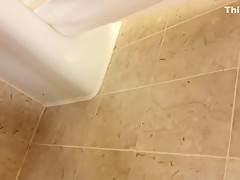 in the bathroom