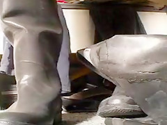 nlboots - could not get closer to bata waders, blue rubber