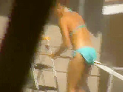 sexy bikini girl fixin house