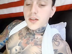 singer GABRIEL MALVADO show big cock tattoo