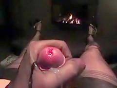 slomo cumblasting in stockings