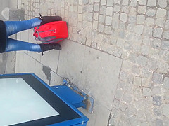 spy sexy ass jeans in station romanian