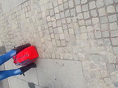 spy sexy ass jeans in station romanian