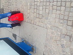 spy sexy ass jeans in station romanian
