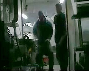 str8 man action:when wife are at home he have fun in garage