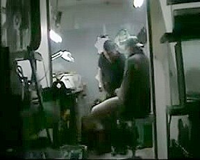 str8 man action:when wife are at home he have fun in garage