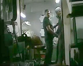 str8 man action:when wife are at home he have fun in garage
