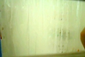 tall athlete in and out shower spy