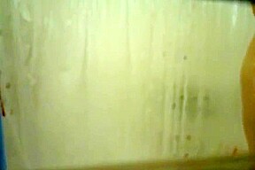 tall athlete in and out shower spy