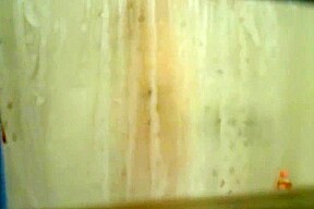 tall athlete in and out shower spy