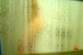 tall athlete in and out shower spy