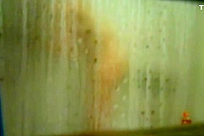 tall athlete in and out shower spy