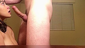teen 18+ Elyce Ferrera Comes Over and Gets Hard Sloppy Gagging Facefuck