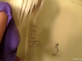 teen 18+ Stevie Shae Glory Hole Cum Swallow - LethalHardcore