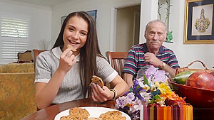 teen 18+ amateur spitting out senior citizens cum