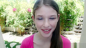 teen 18+ amateur tugging on a hard cock