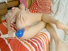 teen 18+ anal toy on bed
