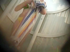 teen 18+ caught in beach cabin drying