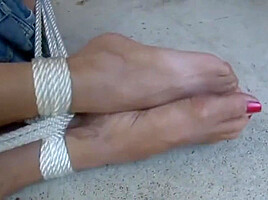 tied in the garage