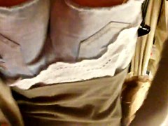 upskirt on shorts see bottom cheeks