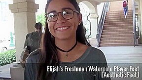 waterpolo player eighteen college girl feet