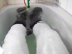 with white jodhpur in the bathtub 1