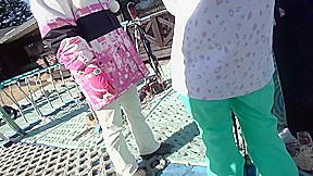 雪山ギャルを見つけてさっそく即ハメ激エロセックスで何度も絶頂
