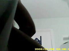 21 yo girl with big boobs undressing to take a shower