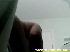 21 yo girl with big boobs undressing to take a shower