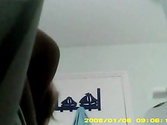 21 yo girl with big boobs undressing to take a shower